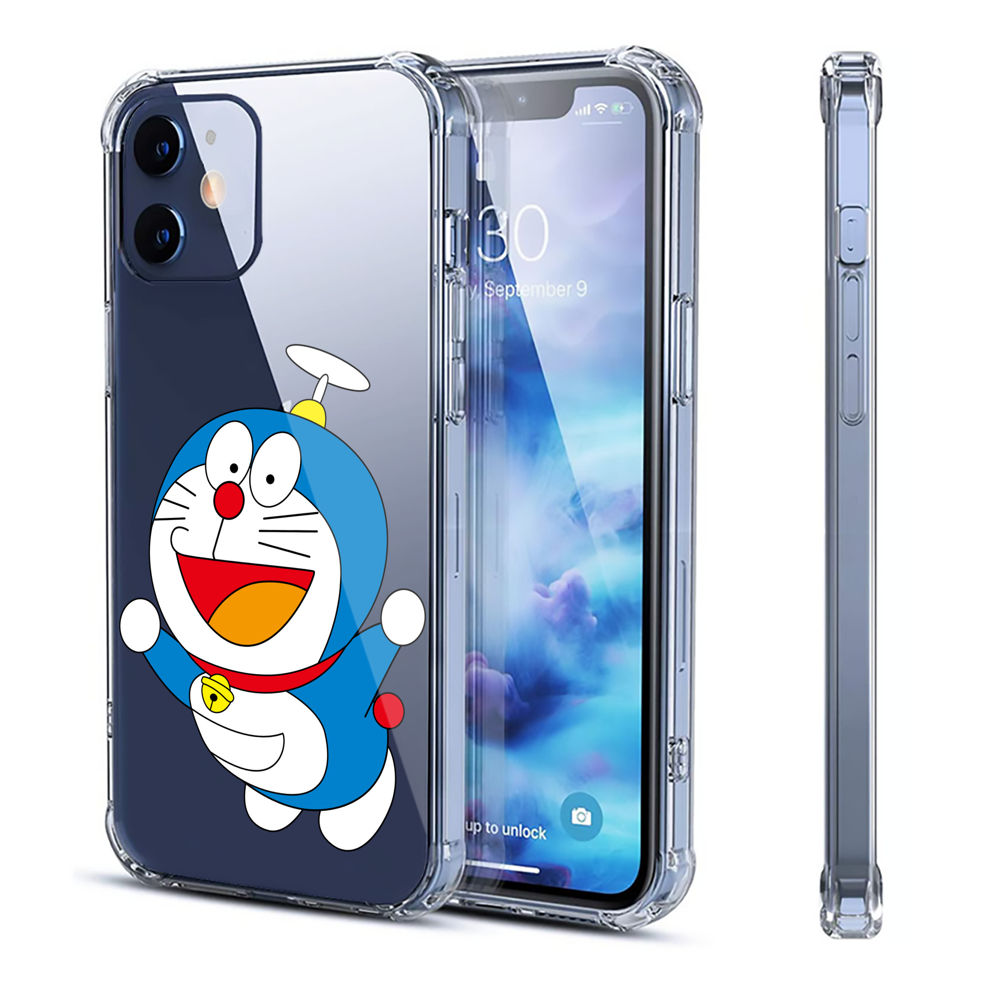 （画像用） ドラえもん Doraemon 【iPhone 12シリーズ対応】透明スマホケース（クリアソフトケース）